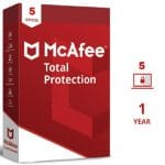 McAfee Total Protection 5 Device 1 Year for Windows & Mac