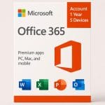 Office 365 - for 5 Device - Windows, Mac & Android - 1 Year