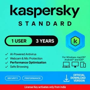 KASPERSKY STANDARD 1 USER 3 YEARS.
