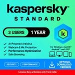 Kaspersky Standard 3 Devices 1 Year - Instant Delivery